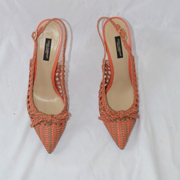 DOLCE & GABBANA WEAVED CLOSED TOE PUMPS - Picture 3 of 6